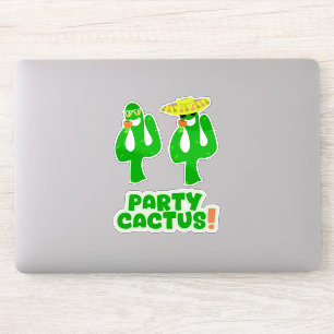 Sticker Ensemble d'autocollants de cactus de fête amusants