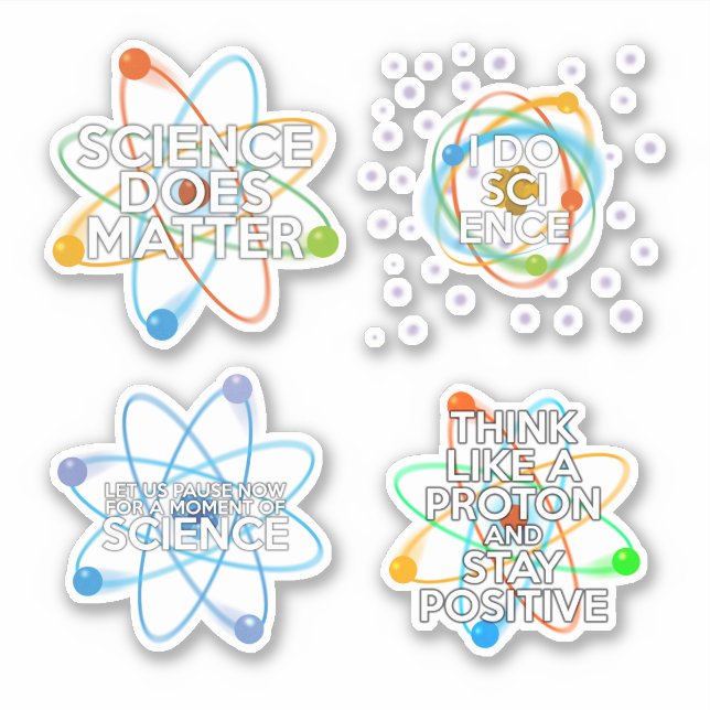 Sticker Ensemble d'autocollants de citations scientifiques (Devant)