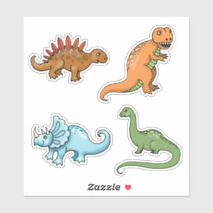 Sticker Ensemble d'autocollants de dinosaures T-Rex Bronto