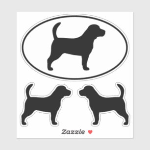 Sticker Ensemble d'autocollants en vinyle pour chien beagl