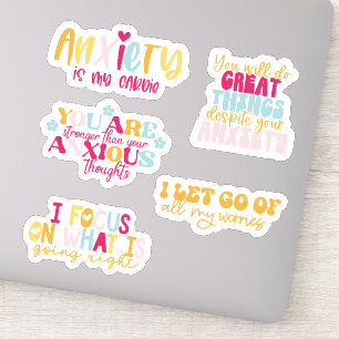 Sticker Ensemble d'autocollants pour la santé mentale anxi