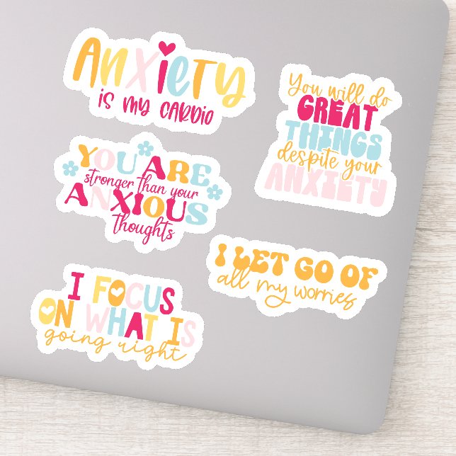 Sticker Ensemble d'autocollants pour la santé mentale anxi (Détail)