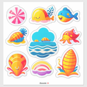 Sticker Ensemble d'autocollants pour un été lumineux