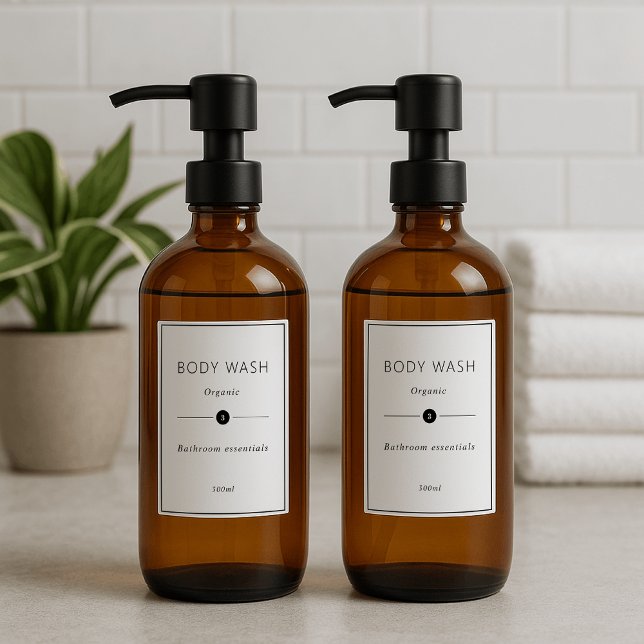 Sticker ensemble de 12 salle de bain personnalisée étiquet (Créateur téléchargé)