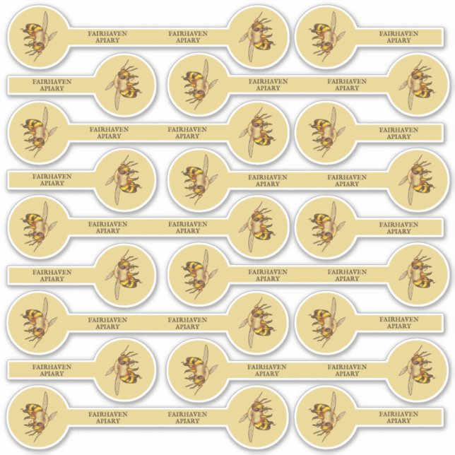 Sticker Ensemble de 27 Photo / Logo Honey Bee Security Lid (Devant)