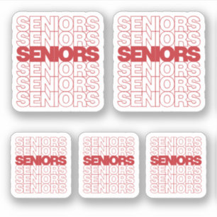 Sticker Ensemble de 5 aînés rouges Aînés Aînés Aînés