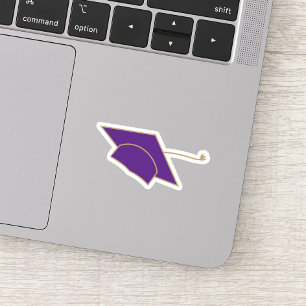 Sticker Ensemble de 8 majuscules de graduation violette Co
