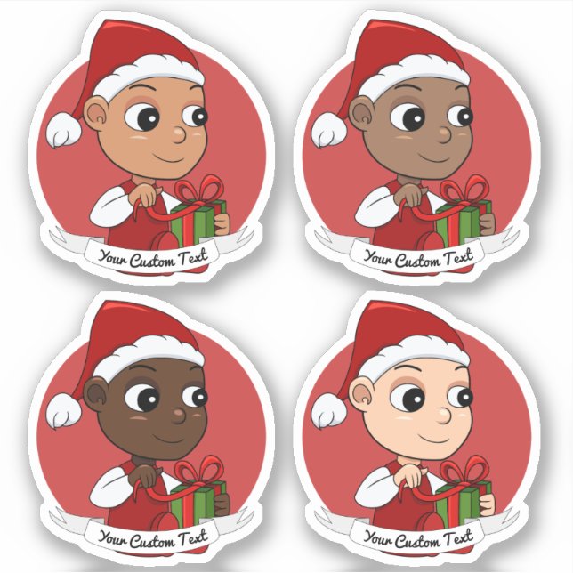 Sticker Ensemble de dessins animés pour bébé de Noël - v2 (Devant)