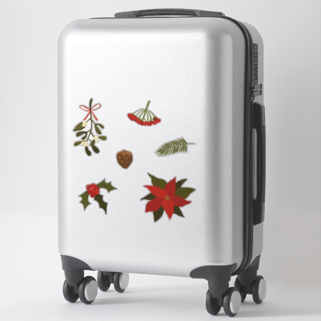 Sticker Ensemble de motifs de Noël (Sur valise)