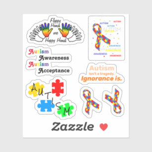 Sticker Ensemble de pièces de puzzle de l'autisme Autocoll