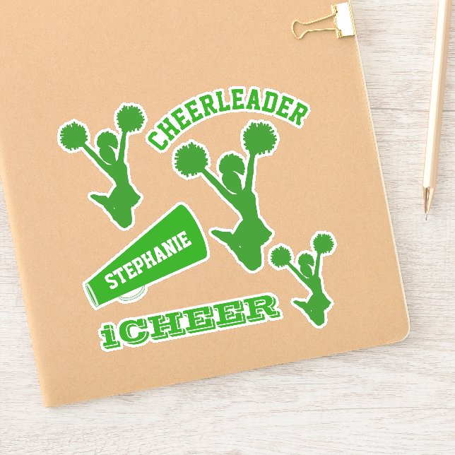 Sticker Ensemble de Pom-pom girl vertes (Carnet)