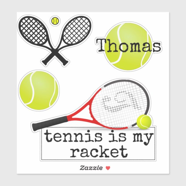 Sticker Ensemble de sport à thème de tennis (Feuille)