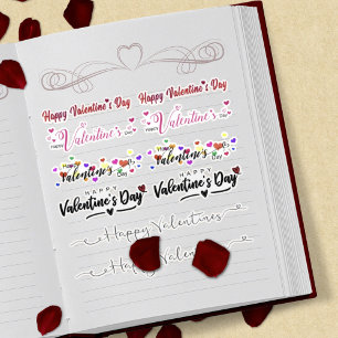 Sticker Ensemble de valentines joyeuses Jour Script Vinyl 