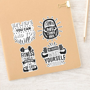 Sticker Ensemble Fitness Travail Ensemble de salle de spor