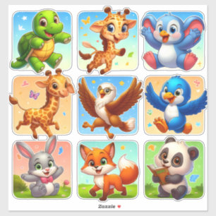 Sticker Ensemble magique d'autocollants animaliers