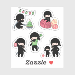 Sticker Ensemble minuscule Ninja 6