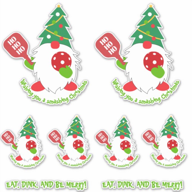 Sticker Ensemble 🎅 pickleball de Noël (Devant)