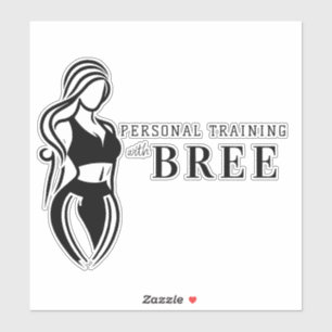 Sticker Entraînement Personnel de Fitness Féminin Minimali