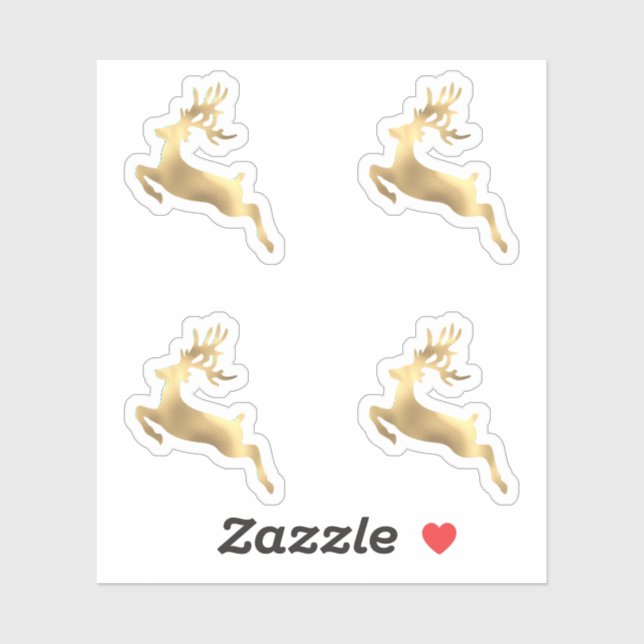Sticker Enveloppe de Noël des cerfs Antlers d'hiver (Feuille)