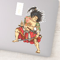 Épée de guerrier samouraï tatoué