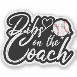 Sticker Épouse drôle de l'entraîneur de baseball Dibs sur