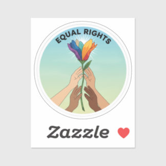 Sticker Equal Rights Rainbow Flower – Diversity and Unity