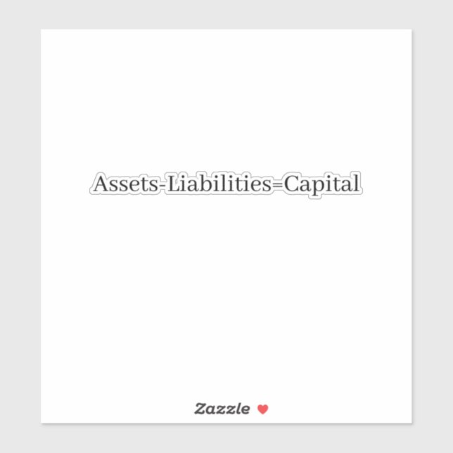 Sticker Équation comptable (Feuille)