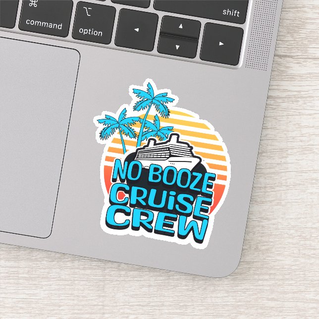 Sticker Équipage de croisière bleue amusante SANS ALCOOL p (Détail)