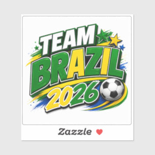 Sticker ÉQUIPE BRÉSIL 2026 Fan de football Brésilien