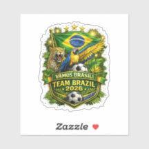 Équipe Brésil 2026 Jaguar & Ara Football Fan 