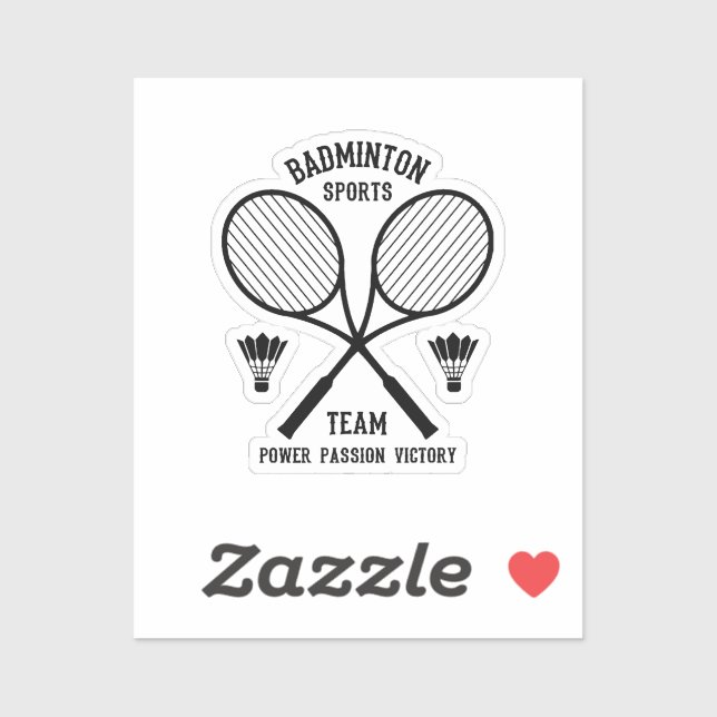 Sticker Équipe de badminton (Feuille)