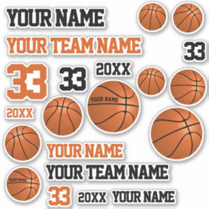 Sticker Équipe de basket-ball Nom Année Joueur de basket-b