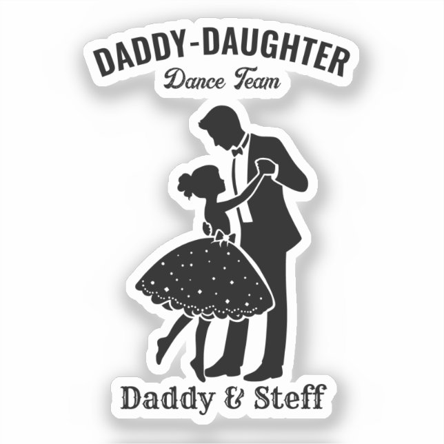 Sticker Équipe de danse papa-fille (4) T-shirt (Recto)