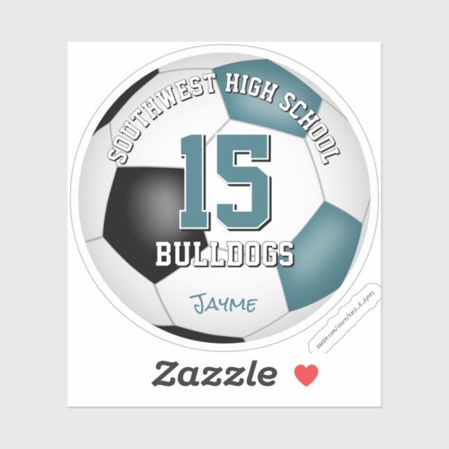 Sticker équipe de football esprit enfants couleurs équipe  (Feuille)