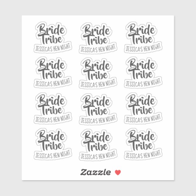 Sticker Équipe de mariée personnalisée Enterrement de vie  (Feuille)