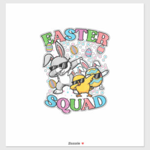 Sticker Équipe de Pâques Lapin Œuf Poussin Dab Équipage Co