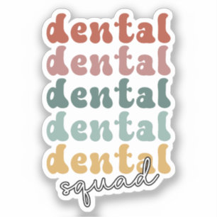 Sticker Équipe dentaire rétro   Équipe dentaire   Personne