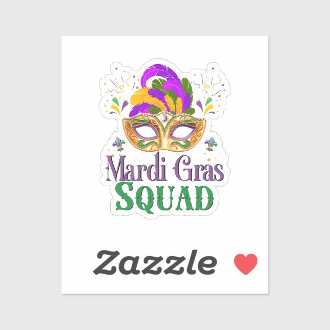 Sticker Équipe Mardi Gras (Feuille)