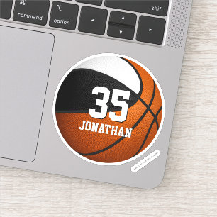 Sticker équipe noir blanc couleurs garçons filles basketba