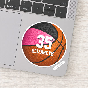 Sticker Équipe rose noire couleurs filles basket