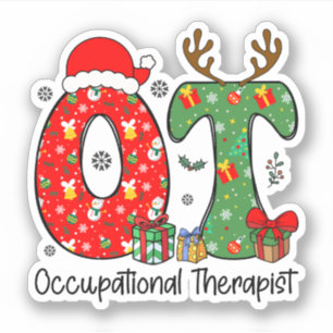 Sticker Ergothérapeute Noël, OT OTA Noël