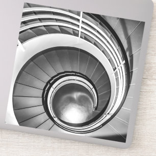 Sticker Escalier circulaire BW