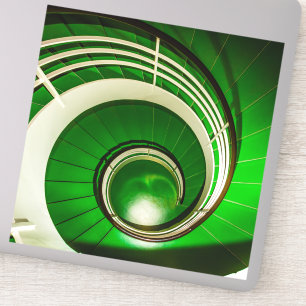 Sticker Escalier vert circulaire