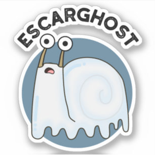 Sticker Escarghost Amusant Français Ghost Snail Pun