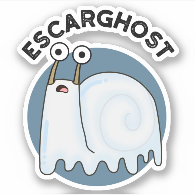 Sticker Escarghost Amusant Français Ghost Snail Pun (Devant)
