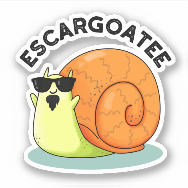 Sticker Escargoatee Drôle Escargot Pun escargot (Devant)