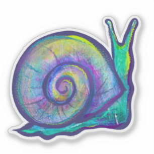 Sticker Escargot rétro des années 80