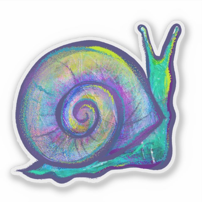 Sticker Escargot rétro des années 80 (Devant)