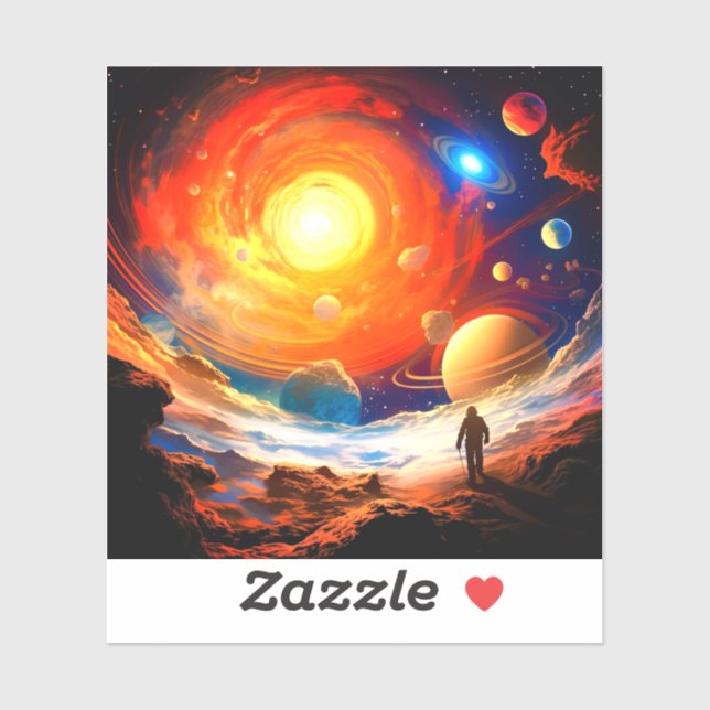 Sticker Espace extérieur (Feuille)