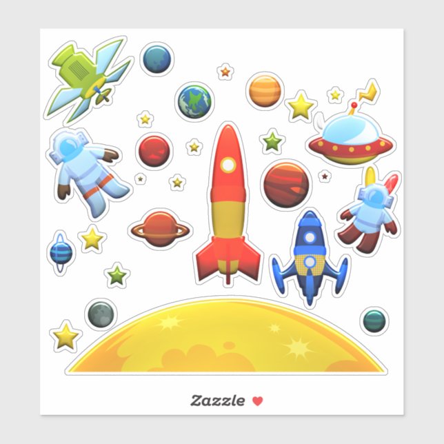 Sticker Espace extérieur (Feuille)